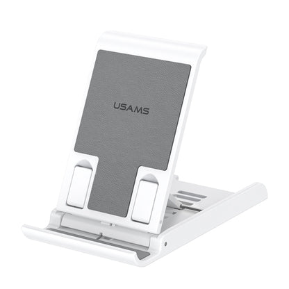 USAMS US-ZJ073 Retractable Folding Desktop Tablet Phone Holder (White) - Desktop Holder by USAMS | Online Shopping UK | buy2fix