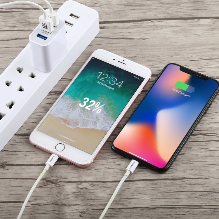 3.1A 3 USB Ports Quick Charger Travel Charger, US Plug(White) - Apple Accessories by buy2fix | Online Shopping UK | buy2fix