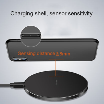 GY-68 Ultra-Thin Aluminum Alloy Wireless Fast Charging Qi Charger Pad(Black Red) - Wireless Charger by buy2fix | Online Shopping UK | buy2fix