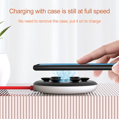 10W Portable Suction Cup Mobile Phone Fast Charging Wireless Charger, Suitable for iPhone 8 / X, Length: 1.5m(Grey White) - Apple Accessories by buy2fix | Online Shopping UK | buy2fix