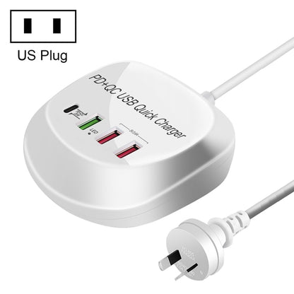 WLX-T3P 4 In 1 PD + QC Multi-function Smart Fast Charging USB Charger (US Plug) - Multifunction Charger by buy2fix | Online Shopping UK | buy2fix