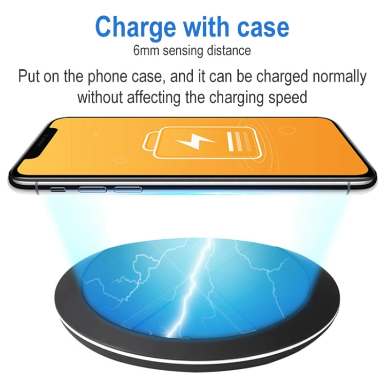 964 10W Lightweight Portable Smart Wireless Charger(White) - Apple Accessories by buy2fix | Online Shopping UK | buy2fix