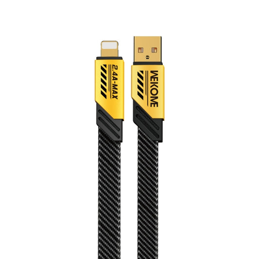 WK WDC-190i Mech Series 2.4A USB to 8 Pin Fast Charge Data Cable, Length: 1m(Yellow) - Normal Style Cable by WK | Online Shopping UK | buy2fix