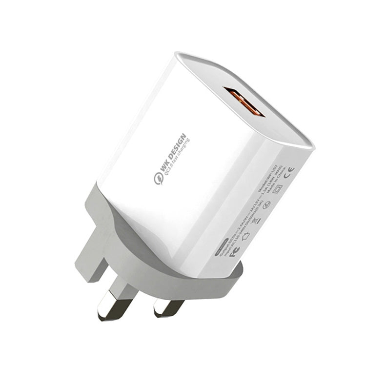 WK WP-U57 Max 18W Maxspeed QC3.0 Fast Charger (UK Plug) - Apple Accessories by WK | Online Shopping UK | buy2fix