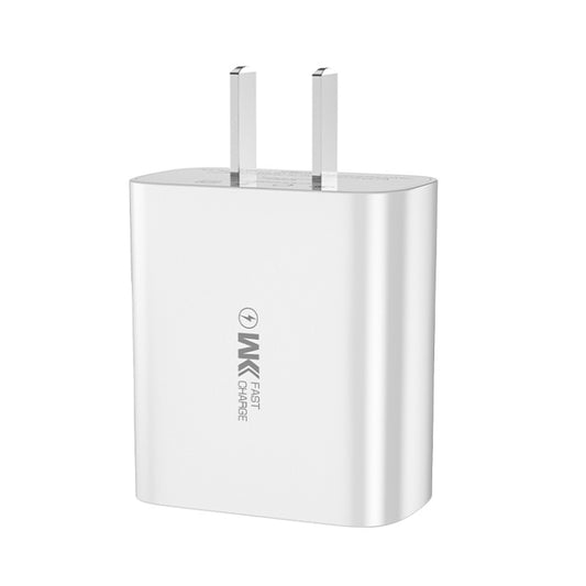 WK WP-U109 Max 20W USB + Type-C Fast Charging with Digital Display , Plug Type: US Plug - USB Charger by WK | Online Shopping UK | buy2fix