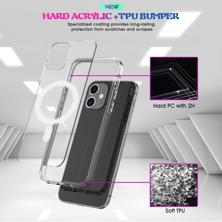 For iPhone 7 Plus / 8  Plus Magsafe Case Simple Magnetic Ring All-inclusive Clear Crystal Acrylic PC +TPU Shockproof Case - More iPhone Cases by buy2fix | Online Shopping UK | buy2fix