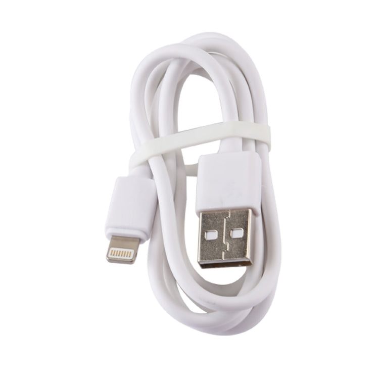 For iPhone 5V 2.1A Intellgent Identification USB Charger with 1m USB to 8 Pin Charging Cable, EU Plug(White) - Apple Accessories by buy2fix | Online Shopping UK | buy2fix