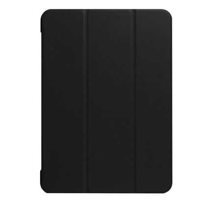 For iPad Pro 10.5 inch PU Litchi Texture 3-folding Smart Case Clear Back Cover with Holder(Black) - iPad Pro 10.5 inch Cases by buy2fix | Online Shopping UK | buy2fix