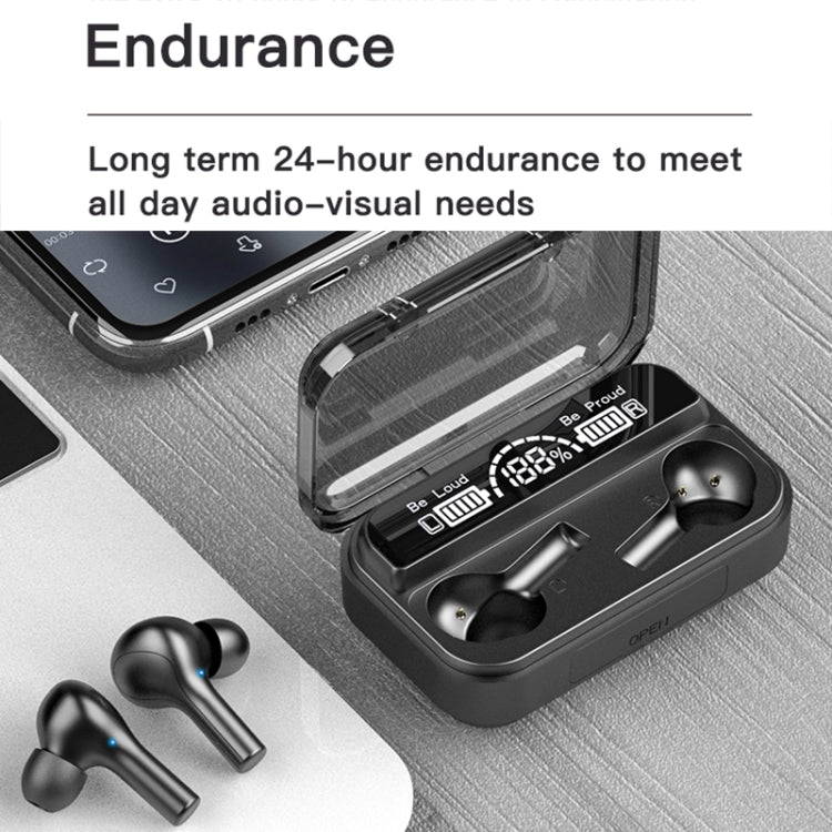 278 TWS External Noise Cancelling Touch Bluetooth Earphone with Charging Box, Support LED Power Digital Display & Breathing Lights & Call & Voice Assistant(Black) - TWS Earphone by buy2fix | Online Shopping UK | buy2fix