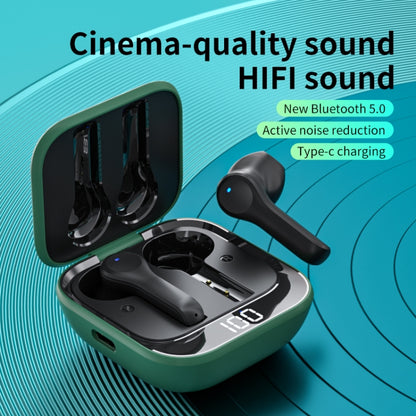 K08 Wireless Bluetooth 5.0 Noise Cancelling Stereo Binaural Earphone with Charging Box & LED Digital Display (Black) - Bluetooth Earphone by buy2fix | Online Shopping UK | buy2fix