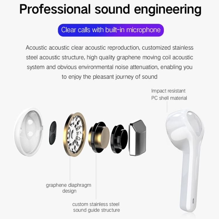 G9 Bluetooth 5.0 HIFI 3D Stereo Wireless Earphone (White) - Bluetooth Earphone by buy2fix | Online Shopping UK | buy2fix