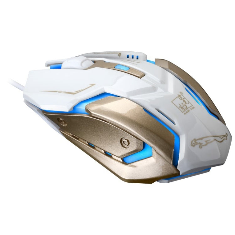 Chasing Leopard K1 USB 1600DPI Three-speed Adjustable LED Backlight Mute Wired Optical Gaming Mouse, Length: 1.3m(White) - Computer & Networking by Chasing Leopard | Online Shopping UK | buy2fix