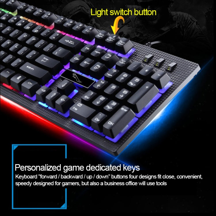 ZGB G20 104 Keys USB Wired Mechanical Feel Glowing Computer Keyboard Gaming Keyboard(White) - Wired Keyboard by buy2fix | Online Shopping UK | buy2fix