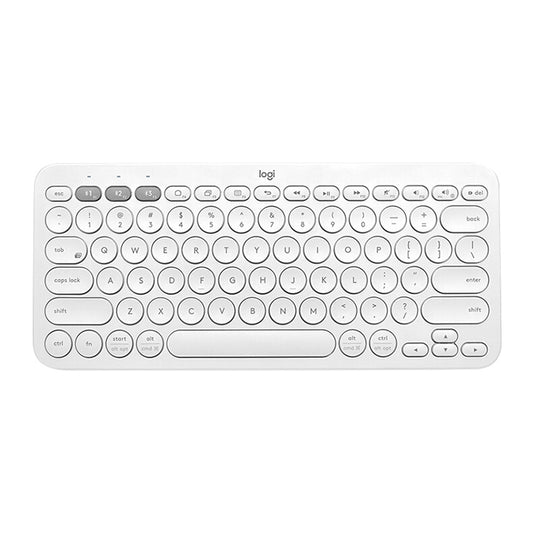 Logitech K380 Portable Multi-Device Wireless Bluetooth Keyboard (White) - Wireless Keyboard by Logitech | Online Shopping UK | buy2fix