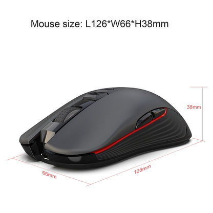 HXSJ T30 2.4GHz 8-key USB Rechargeable Colorful Glowing 3600DPI Four-speed Adjustable Wireless Optical Mute Gaming Mouse for Desktop Computers / Laptops, with USB-C / Type-C Adapter - Wireless Mice by HXSJ | Online Shopping UK | buy2fix