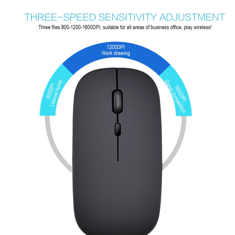 HXSJ M80 2.4GHz Wireless 1600DPI Three-speed Adjustable Optical Mute Mouse (Gold) - Computer & Networking by HXSJ | Online Shopping UK | buy2fix