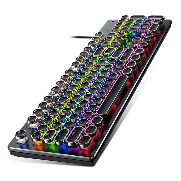 YINDIAO Electroplating Punk Mixed Light USB Mechanical Gaming Wired Keyboard, Tea Shaft (Black) -  by YINDIAO | Online Shopping UK | buy2fix
