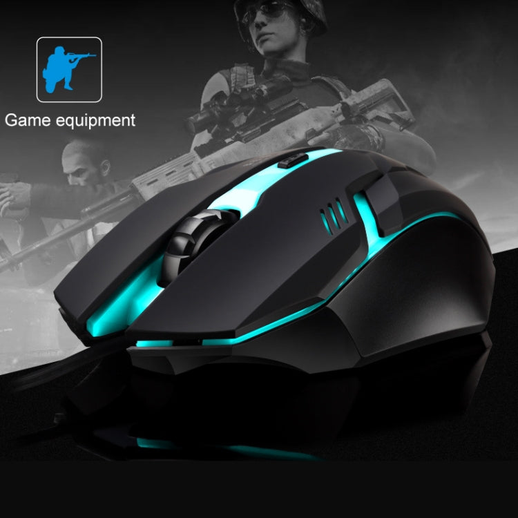 Chasing Leopard K2 USB LED Backlight 1600DPI Three-speed Adjustable Wired Optical Gaming Mouse, Length: 1.3m - Wired Mice by Chasing Leopard | Online Shopping UK | buy2fix