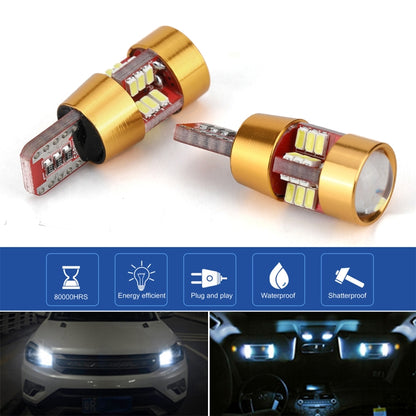 2 PCS LED Light Bulb 6000K White Super Bright 168 2825 W5W T10 Decoder Replacement, For Car Dome Map Side Marker Door Courtesy License Plate Lights(Gold) - In Car by buy2fix | Online Shopping UK | buy2fix