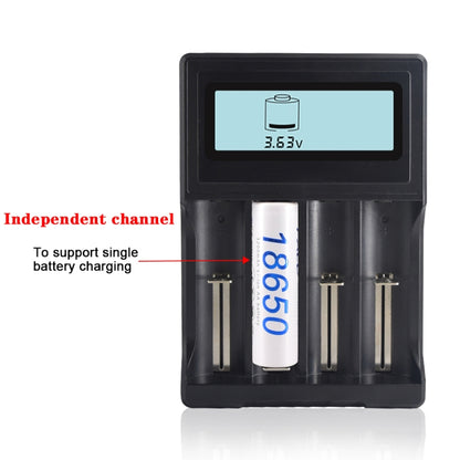 Micro USB 4 Slot Battery Charger for 3.7V Lithium-ion Battery, with LCD Display - Consumer Electronics by buy2fix | Online Shopping UK | buy2fix