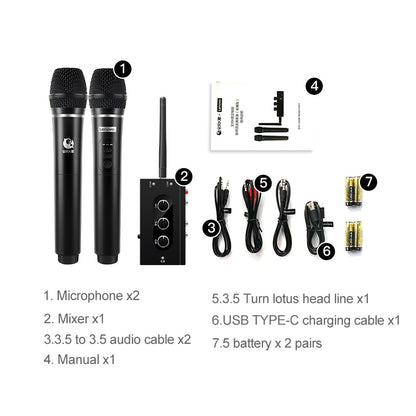Original Lenovo TW01C TV K Song Dual Wireless Microphone with Sound Card Set - Consumer Electronics by Lenovo | Online Shopping UK | buy2fix