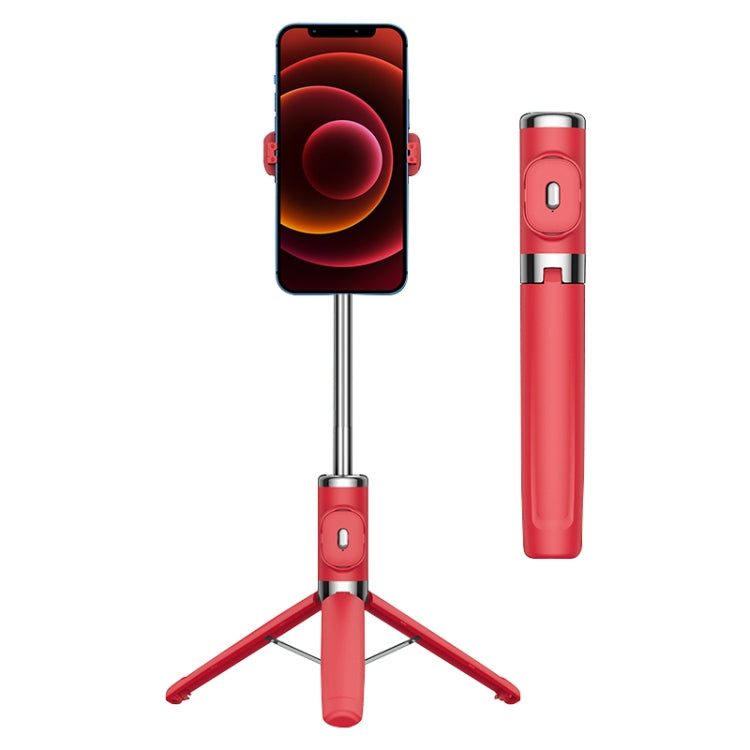 Bluetooth Remote Control Tripod Selfie Stick (Red) - Consumer Electronics by buy2fix | Online Shopping UK | buy2fix