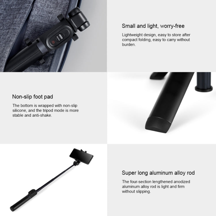 Original Xiaomi Mijia XMZPGO5YM Zoom Foldable Extendable Monopod Bluetooth Tripod Selfie Stick - Selfie Sticks by Xiaomi | Online Shopping UK | buy2fix