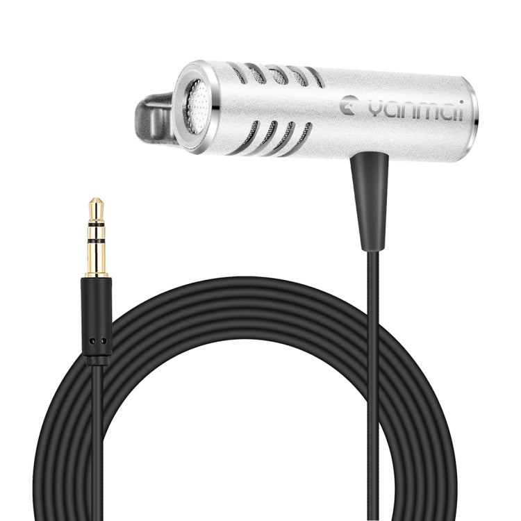 Yanmai R933 Professional Clip-on Lapel Mic Lavalier Omni-directional Double Condenser Microphone Silver, For Live Broadcast, Show, KTV, etc - Consumer Electronics by Yanmai | Online Shopping UK | buy2fix