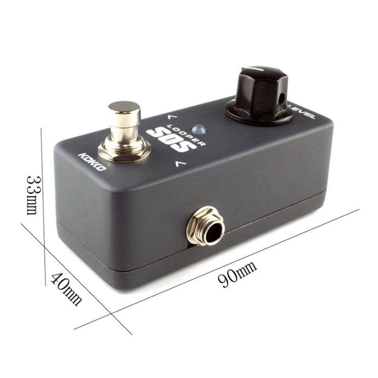 KOKKO FLP2 Mini SOS Looper Guitar Loop Recording Monoblock Effects Pedal(Black) - Guitar Tuner Accessories by KOKKO | Online Shopping UK | buy2fix