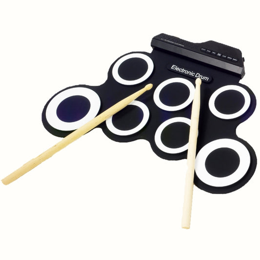 Portable Silicone Hand Roll USB Electronic Drum(Black) - Percussion Instruments by buy2fix | Online Shopping UK | buy2fix