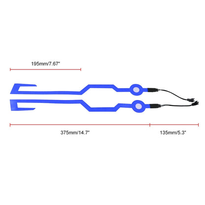 MB-MHL002 Motorcycle Modification Accessories Universal Pasteable Helmet Light Strip(Blue) - Ornamental Parts by buy2fix | Online Shopping UK | buy2fix