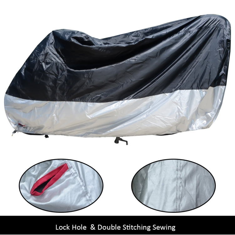 210D Oxford Cloth Motorcycle Electric Car Rainproof Dust-proof Cover, Size: XXXL (Silver) - Raincoat by buy2fix | Online Shopping UK | buy2fix