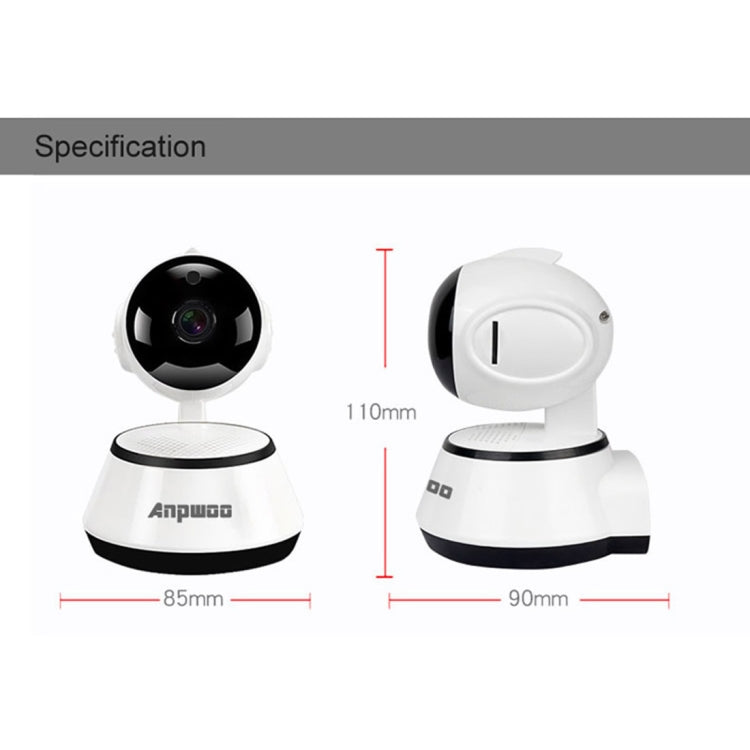 Anpwoo YT001 720P HD WiFi IP Camera with 6 PCS Infrared LEDs, Support Motion Detection & Night Vision & TF Card(Max 64GB) - Security by Anpwoo | Online Shopping UK | buy2fix