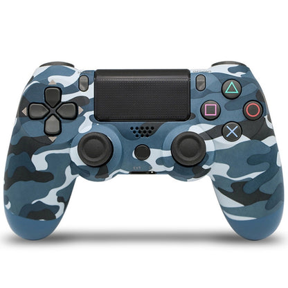 Camouflage Wireless Bluetooth Game Handle Controller with Lamp for PS4, US Version(Blue) - Gamepads by buy2fix | Online Shopping UK | buy2fix