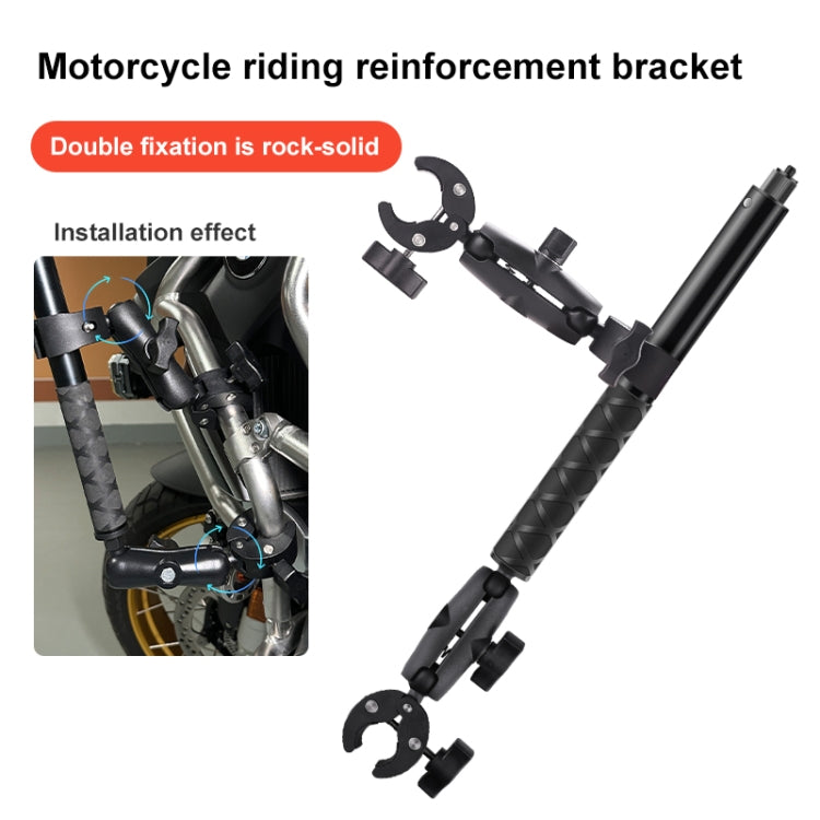 Motorcycle Dualheads Crab Clamp Handlebar Fixed Mount Holder - Bicycle Handlebar Mount by buy2fix | Online Shopping UK | buy2fix