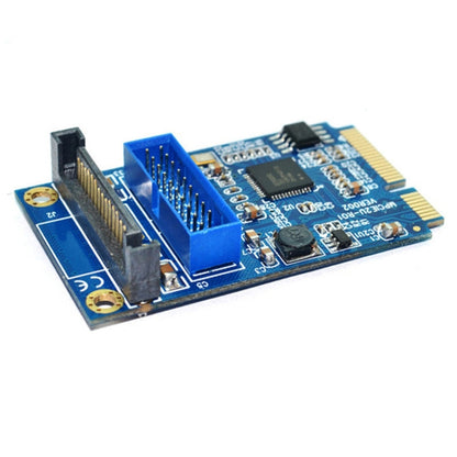 MINI PCI-E to USB 3.0 Front 19 Pin Desktop PC Expansion Card (Blue) -  by buy2fix | Online Shopping UK | buy2fix