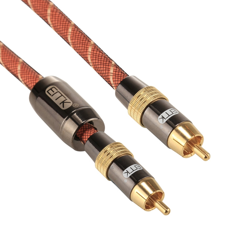 EMK TZ/A 2m OD8.0mm Gold Plated Metal Head RCA to RCA Plug Digital Coaxial Interconnect Cable Audio / Video RCA Cable - RCA Cable by EMK | Online Shopping UK | buy2fix