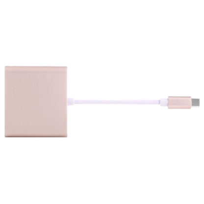 USB-C / Type-C 3.1 Male to USB-C / Type-C 3.1 Female & HDMI Female & USB 3.0 Female Adapter(Gold) - Computer & Networking by buy2fix | Online Shopping UK | buy2fix