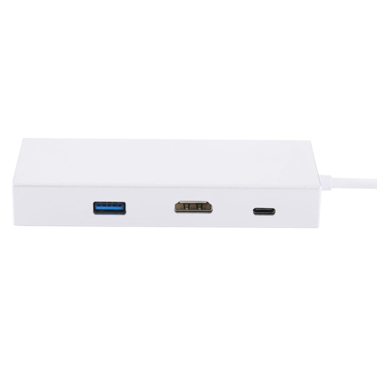 USB-C / Type-C to HDMI & RJ45 & 2 x USB 3.0 & SD & Micro SD Card Reader Adapter HUB with USB-C / Type-C Charging, For Macbook / New Macbook Pro / Huawei Matebook - Computer & Networking by buy2fix | Online Shopping UK | buy2fix