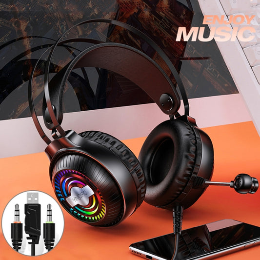 YINDIAO Q4 Head-mounted Wired Gaming Headset with Microphone, Version: Dual 3.5mm + USB(Black) - Multimedia Headset by YINDIAO | Online Shopping UK | buy2fix
