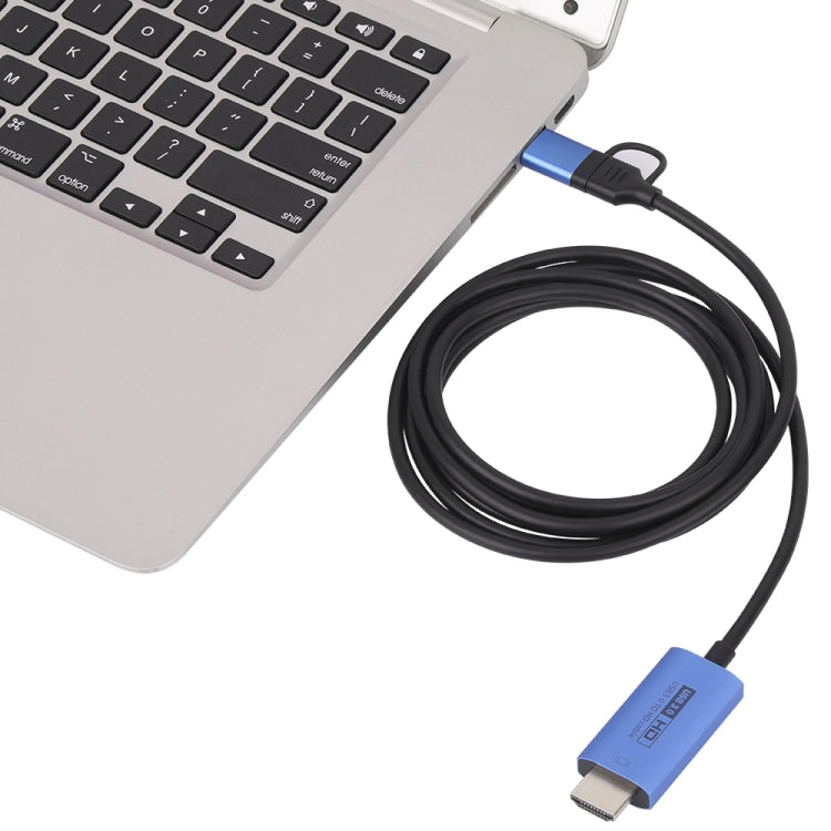 V05E USB 3.0 + USB-C / Type-C to HDMI Adapter Cable - Computer & Networking by buy2fix | Online Shopping UK | buy2fix