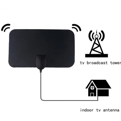 AN-1002 5dBi/25dBi Indoor HDTV Antenna with Sucker, VHF170-230/UHF470-862MHz(Black) - Consumer Electronics by buy2fix | Online Shopping UK | buy2fix