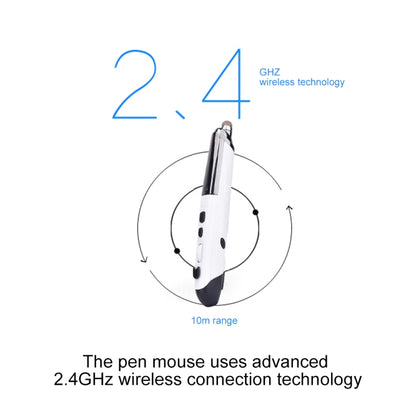 PR-08 6-keys Smart Wireless Optical Mouse with Stylus Pen & Laser Function (White) - Computer & Networking by buy2fix | Online Shopping UK | buy2fix