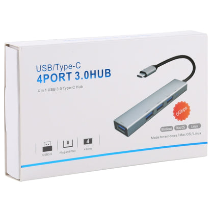 3019T 4 x USB 3.0 to USB-C / Type-C Aluminum Alloy HUB Adapter with LED Indicator - USB 3.0 HUB by buy2fix | Online Shopping UK | buy2fix