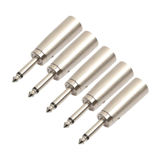 5 PCS 6.35mm to 3 Pin XLR Plug Male Audio Converter Connector - Consumer Electronics by buy2fix | Online Shopping UK | buy2fix