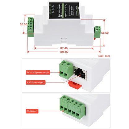 Waveshare RS485 to RJ45 Module TCP/IP to Serial Converters - Other Accessories by WAVESHARE | Online Shopping UK | buy2fix