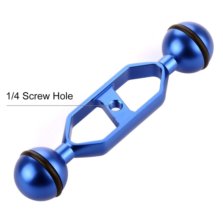 PULUZ 5.0 inch 12.6cm Aluminum Alloy Dual Balls Arm, Ball Diameter: 25mm(Blue) - Camera Accessories by PULUZ | Online Shopping UK | buy2fix