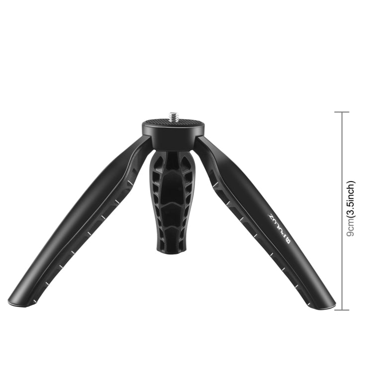 PULUZ Simple Mini ABS Desktop Tripod Mount with 1/4 inch Screw for DSLR & Digital Cameras, Working Height: 9cm(Black) - Camera Accessories by PULUZ | Online Shopping UK | buy2fix