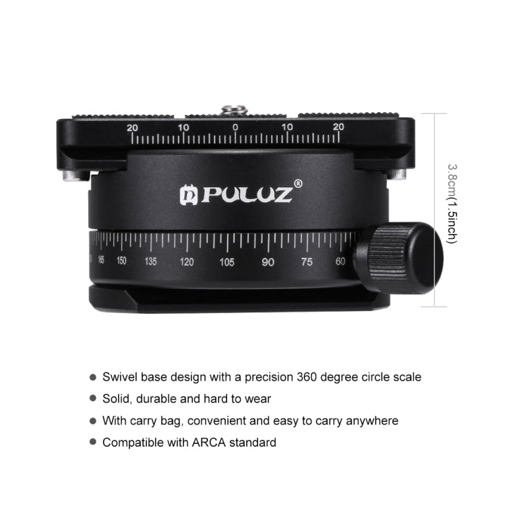 PULUZ Aluminum Alloy 360 Degree Rotation Panorama Ball Head with Quick Release Plate for Camera Tripod Head - Camera Accessories by PULUZ | Online Shopping UK | buy2fix