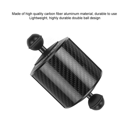 PULUZ 6.1 inch 15.5cm Length 80mm Diameter Dual Balls Carbon Fiber Floating Arm, Ball Diameter: 25mm, Buoyancy: 400g Phone - Diving Accessories by PULUZ | Online Shopping UK | buy2fix